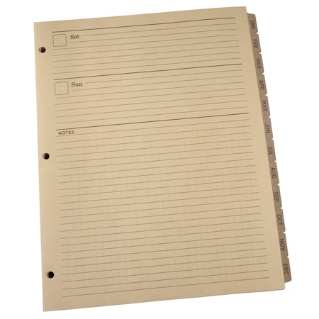 Rite In The Rain Weekly Calendar Set, 8.5 in x 11 in, Tan 9260W-MX