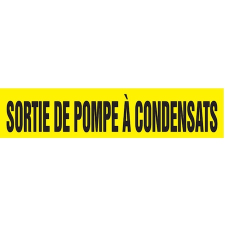 Accuform FRENCH PIPE MARKER SORTIE DE POMPE CRPK236STB