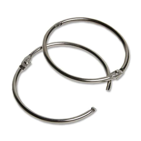 Charles Leonard Loose Leaf Rings with Snap Closure, Nickel Plated, 2", 50 Per Box, PK2 R59