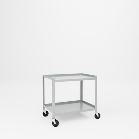 Pucel Two Shelf Utility Table, 24 in W x 36 in D x 31 in H, Gray TU-2436-2-C5