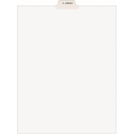 Avery Dennison Avery, Avery-Style Preprinted Legal Bottom Tab Divider, Exhibit C, Letter, White, 25PK 11942
