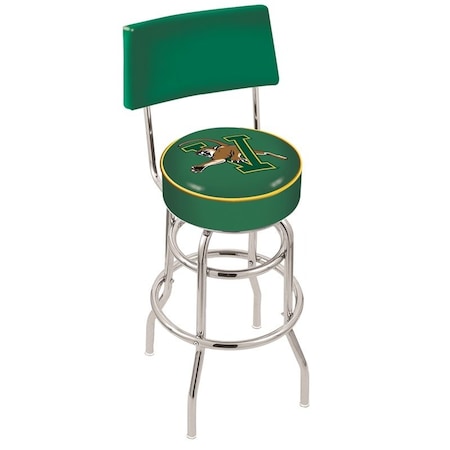 Holland Bar Stool Co 25" Chrome 2-Ring Vermont Swivel Bar Stool, Back L7C425Vermnt