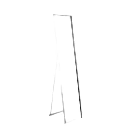 Homeroots 59" Silver Metal Framed Cheval Standing Mirror 372953