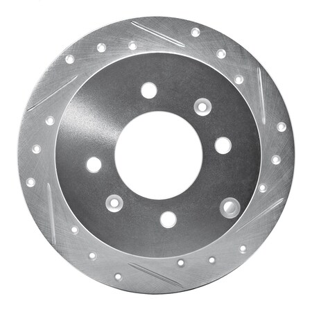 Dynamic Friction Co DFC Brake Rotor - Drilled and Slotted - Silver 631-03011R