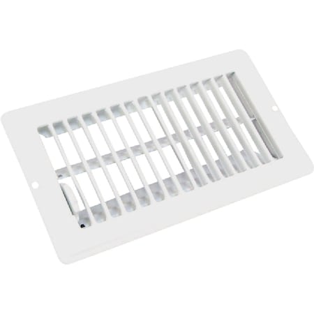Us Hardware 4'' x 10'' x 11/16'' White Steel Floor Register V-103WB