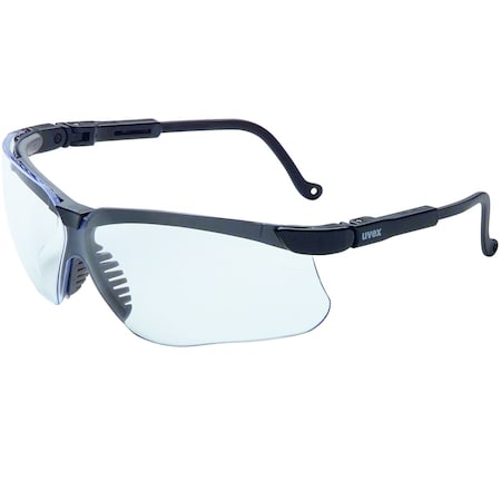 Uvex Semi-Rimless Safety Glasses with Black Frame, Clear Lens and Hydroshield Anti-Fog Coating S3200HS