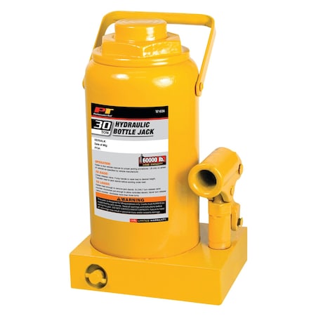 Performance Tool 30 Ton Hydraulic Bottle Jack, 60000 lb Capacity, 11-1/4 to 18-1/4 in Lift W1636