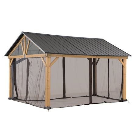 Sunjoy Universal Mosquito Netting for 11 ft. x13 ft. Wood-Framed Gazebos W/ Netting Tube A111900600
