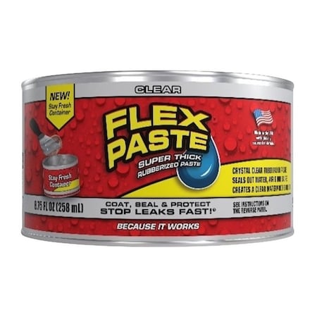 Flex Paste Rubberized Paste, Super-Thick, Clear, 8.75 oz Can PFSCLRR16
