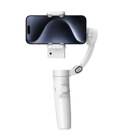 Wrightmaster 3-Axis AI Smartphone Stabilizer with Facial Tracking Gimbal, Fill Light Tracking, Roller Design ZR-2pro