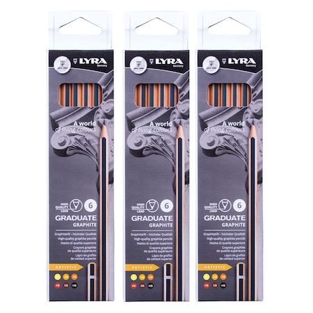 Lyra Graduate Graphite Pencil, Artist Set, 3PK L1171061