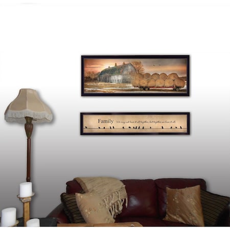 Homeroots Set Of Two Together Blessed We Have It All 2 Black Framed Print Wall Art, 2PK 406065
