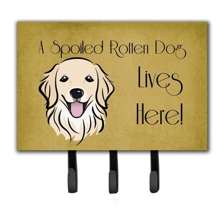 Carolines Treasures Golden Retriever Spoiled Dog Lives Here Leash and Key Holder BB1453TH68