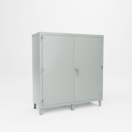 Pucel Super Heavy Duty Storage Cabinet, 60 in W x 24 in D x 66 in H, Black SXHDSC-6060-24-3