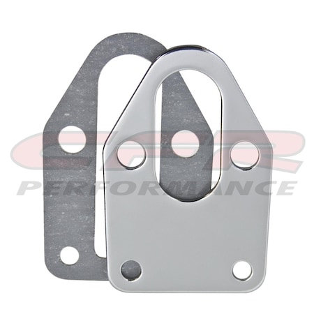 Hands On Steel Chevy SB Fuel Pump Mounting Plate - Chrome HA1320806