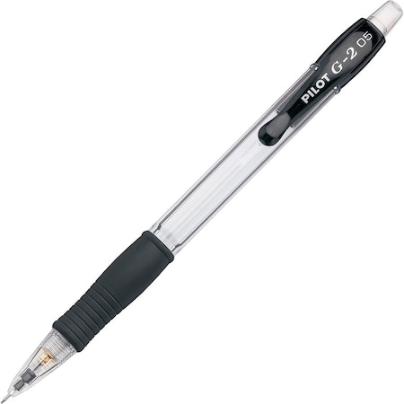 Pilot G2 Mechanical Pencil, Rubber Grip, Refillable, 0.5mm, Black, Dozen 51014