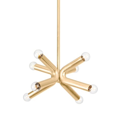 Troy Lighting Dash 8 Light Chandelier 29.75 In. Vintage Gold Leaf F6134-VGL