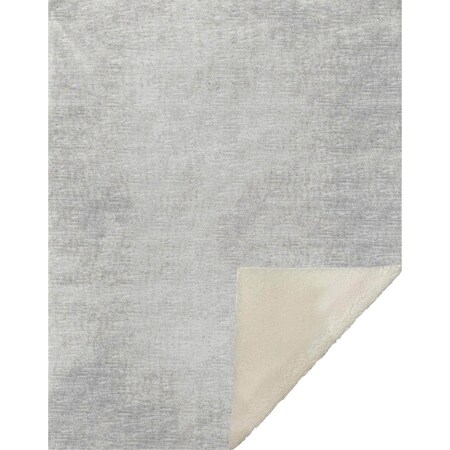 Homeroots 50" X 70" Gray And Silver Abstract Microfiber Plush Throw Blanket 699017