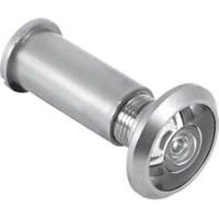 Defender Security Door Viewer, 200 deg Viewing, 1-3/8 to 2-1/8 in Thick Door, Brass, Satin Nickel U 10348