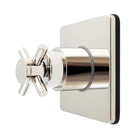 Kingston Brass Single-Handle Six-Way Diverter Valve with Square Trim Kit, Polished Nickel KS4046DX