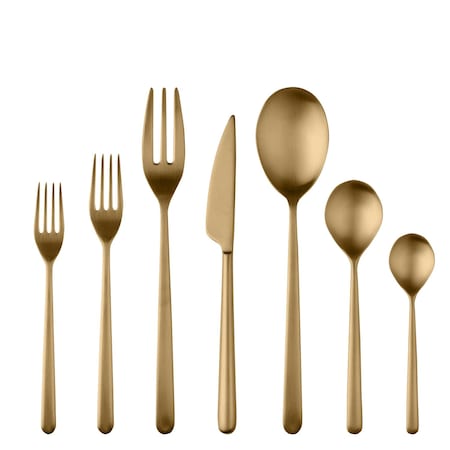 Mepra Linea Flatware Set - 32 Pieces - Ice Gold 108122032