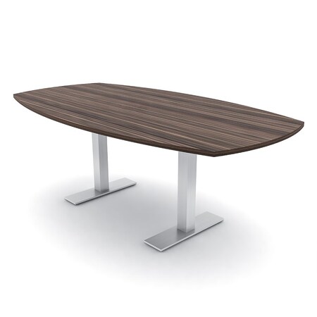 Skutchi Designs Arc Boat Conference Table With Power, 48 in W, 84 in L HAR-ABOT-48X84-T-H3041-NA