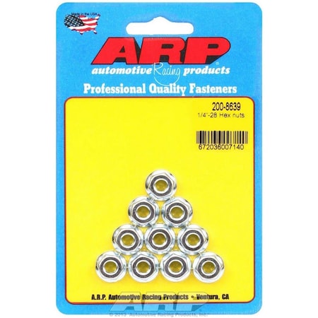 Arp 200-8639 0.25-28 in. Replacement Hex Nuts, 10PK ARP200-8639