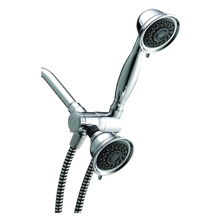 Waterpik Waterpik PowerSpray Plus Chrome 3 settings Showerhead Combo 1.8 gpm VAT-313/343E