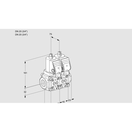 Honeywell Kromschroder VLV ASSY, DBL SOLND , VCS1T20N/20N05NNWSR/ KS88107409