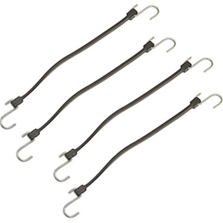 Ultratech Drip Diverter - 19 in. Rubber Bungee Kit, Black - Pack of 4, 4PK 1791