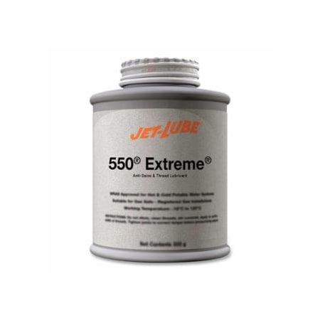 Jet-Lube 550 Extreme Anti-Seize and Thread Lubricant, 1/2 lb, Brush Top Can, 12PK 399-47102