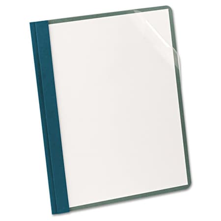 Teacher&Aposs Aid Oxford  Earthwise Recycled Clear Front Report Covers - Letter Size, Blue TE2524734