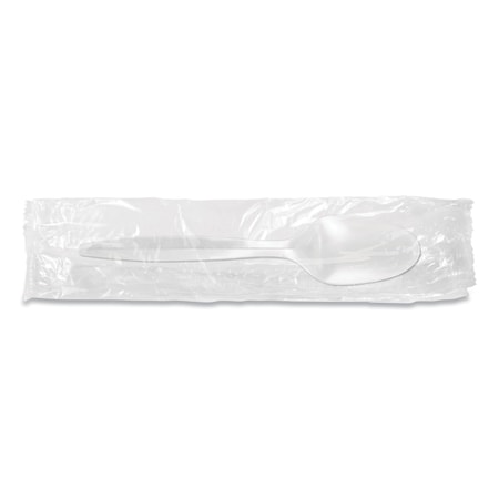 Berkley Square Individually Wrapped Mediumweight Cutlery, Spoon, Plastic, White, 1000PK BEPCUTTWR