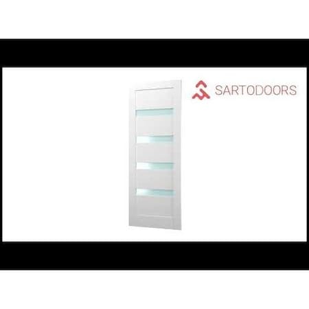 Sartodoors Slab Interior Door, 18" x 96", White QUADRO4113S-WS-1896