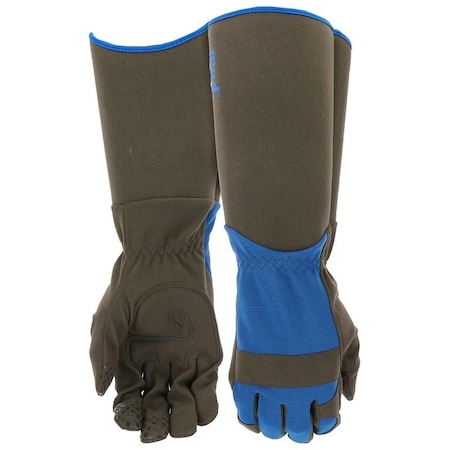 Mud MD53011BBML Extended Sleeve Work Gloves, Men's, L, Synthetic Leather, Brilliant Blue MD53011BB-ML