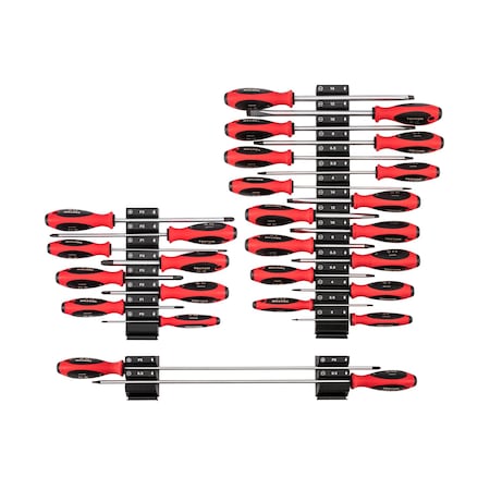 Tekton Phillips and Slotted Screwdriver Set w/Mod Org - 4, 8, 18 Inch Shanks, 26-Piece (#0 - #4, 3 - 14 mm) DWZ90109