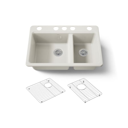 Kohler Riverby 33" undermount double-bowl kitchen sink 8669-5UA1-96