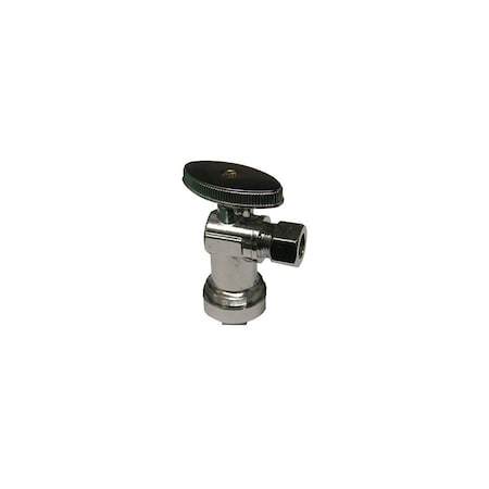 Larsen Supply Co. Angle Stop Valve, Chrome, 5/8 x 3/8-In. 06-9293