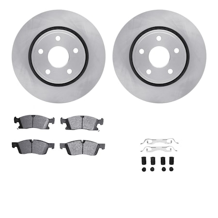 Dynamic Friction Co DFC Rotors with EURO 5000 Ceramic Brake Pads includes Hardware 6612-19139