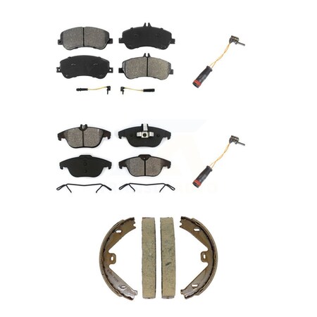 Sim Front Rear Semi-Metallic Brake Pad & Extra Wear Sensor Kit 5Pc For Mercedes-Benz GLK350 KSW-100894