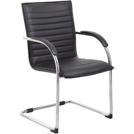 Boss B9536 Side Chair, Black Back, 23 in W 24-1/2" L 37-1/2" H, Fixed, Vinyl Seat B9536-BK-2