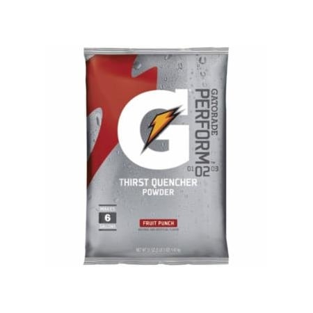 Gatorade G Series 02 Perform Thirst Quencher Instant Powder, 51 oz, Pouch, 6 gal Yield, Fruit Punch, 14PK 308-33690