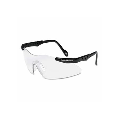 Smith And Wesson Magnum 3G Safety Glasses, Clear Polycarbonate Lens, Uncoated, Black, Nylon, Small 412-19822