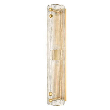 Hudson Valley Lighting Prospect Park 2 Light Wall Sconce 4.25 In. Aged Brass 1423-AGB