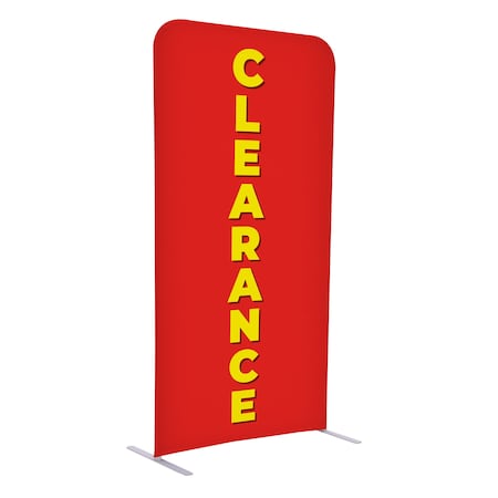 Showdown Displays 3 Ft W X 72 In H Eurofit Straight Wall Kit (Polyester Knit) - Clearance Red 908100-002