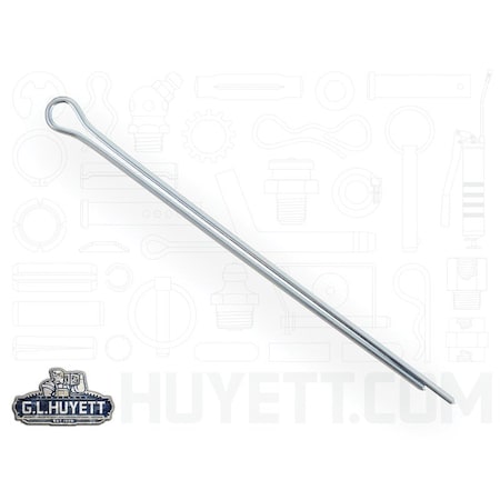 Huyett Cotter Pin, Zinc Plated Carbon Steel, 0.109 in Dia x 3.000 in Effective Length CP-109-3000