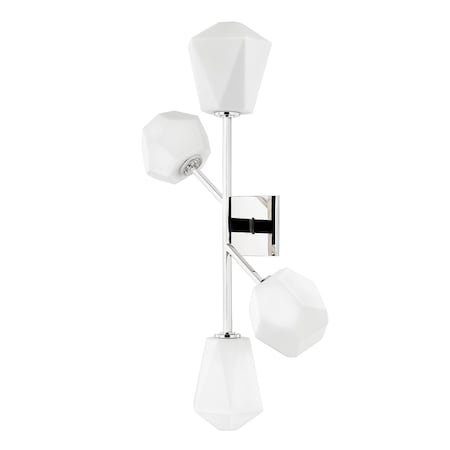 Hudson Valley Lighting Pembrooke & Ives X Tring 4 Light Wall Sconce 16.25 In. Polished Nickel PI1894104-PN