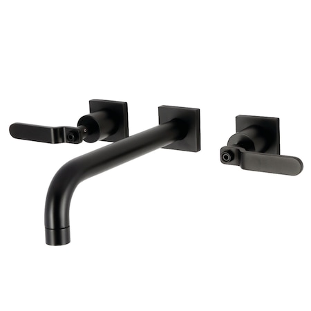 Kingston Brass Two-Handle Wall Mount Tub Faucet, Matte Black KS6020KL