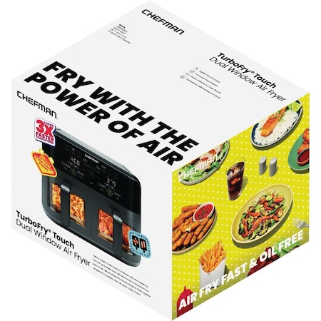 Chefman TurboFry Touch 9 Qt. Air Fryer RJ38-SQPF-45TDB