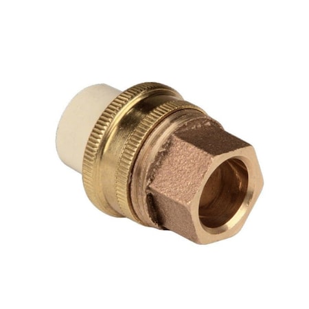 Nibco Pipe Coupling, 3/4 in, Slip, CPVC, White T00040J
